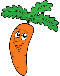 Zanahorias, verduras de las que se come la raíz Juego