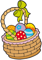 Canasta con huevos de Pascua Juego