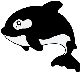 Orca. Cetáceo con una aleta dorsal grande Juego