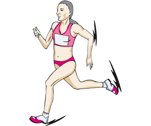 Atleta en una carrera de fondo o media distancia Juego