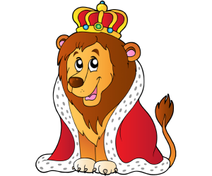 El rey león con corona, el rey de los animales Juego