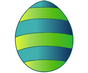 Huevo de Pascua decorado con franjas anchas Juego