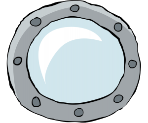 Ojo de buey, una ventana redonda del submarino Juego