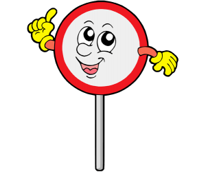 Prohibido, una señal de tráfico circular Juego