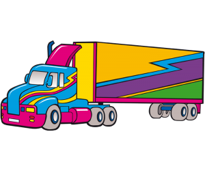 Un camión trailer de transporte de mercancías Juego