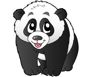 Un panda gigante, un oso panda que vive en China Juego