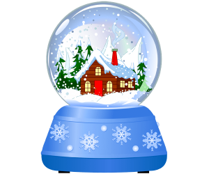 Una bola de nieve, una esfera de cristal con nieve Juego