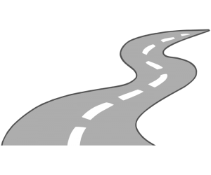 Una carretera de dos carriles con curvas Juego