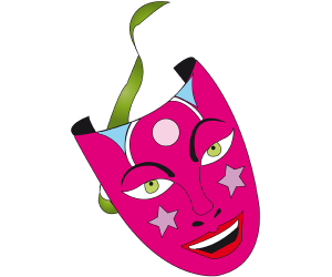 Una máscara feliz para el Carnaval Juego