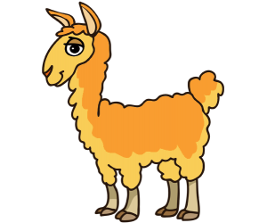Una vicuña, un camélido andino, similar a la llama Juego
