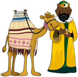 Baltasar, el rey más joven con su camello Juego