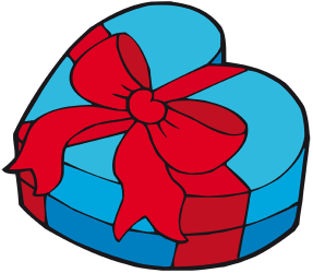 Caja de regalo en forma de corazón Juego