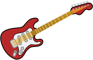 Guitarra eléctrica, instrumento de música moderna Juego