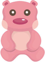 Hermoso oso de peluche rosa Juego