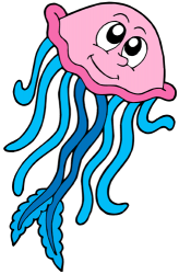 Medusa, animal marino con largos tentáculos Juego