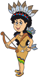 Mujer joven de una tribu de indios americanos Juego
