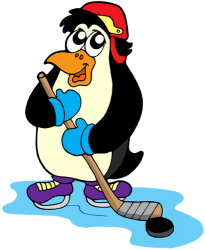 Pingüino jugando hockey sobre hielo Juego