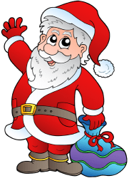 Santa Claus, Papá Noel con los regalos de Navidad Juego