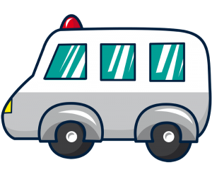 Ambulancia, vehículo para enfermos y heridos Juego