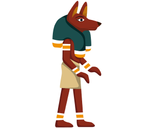 Anubis, dios egipcio con la cabeza de un chacal Juego