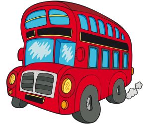 Autobús de dos pisos. Autobús rojo de Londres Juego