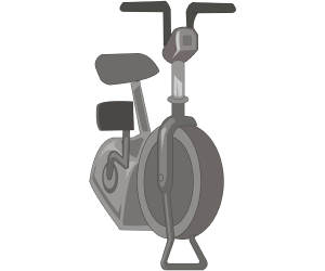 Bicicleta estática, un aparato de gimnasio Juego