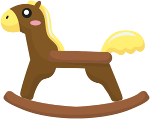 Caballito balancín, un caballo de juguete Juego