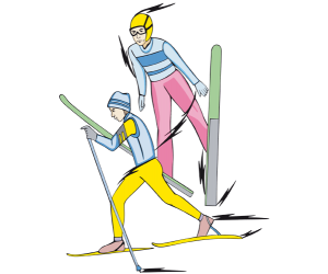 Combinado nórdico, esquí de fondo y salto de esquí Juego