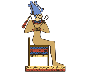 El faraón sentado en el trono Juego