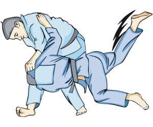 El judo, el arte marcial japonés, deporte olímpico Juego