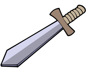 Espada, arma blanca de doble filo Juego