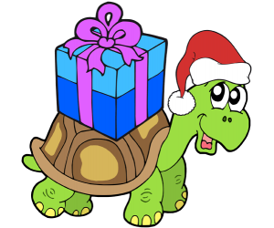 La tortuga lleva tu regalo de Navidad Juego