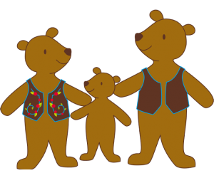 Los tres osos, la familia de osos Juego
