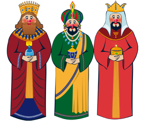 Los tres Reyes Magos, tradición católica navideña Juego