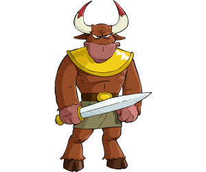 Minotauro, monstruo mitad hombre y mitad toro Juego