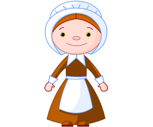 Mujer Pilgrim, colono europeo en los EEUU Juego