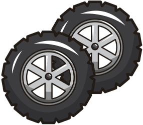 Neumáticos para el coche de carreras Juego