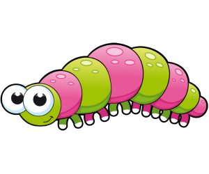 Oruga, forma larval de un insecto Juego