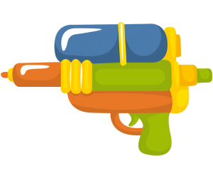 Pistola de agua, un juguete de agua Juego