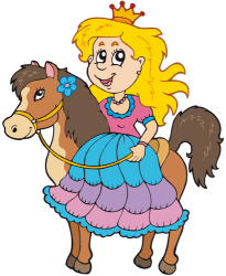 Princesa con la corona a caballo Juego