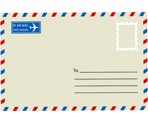 Sobre de carta para enviar por correo aéreo Juego