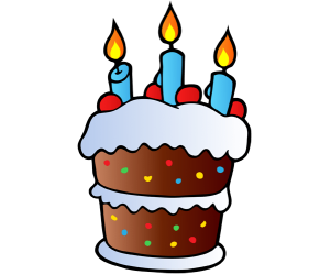 Tarta de cumpleaños con tres velas Juego