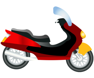 Típica motocicleta scooter moderna Juego