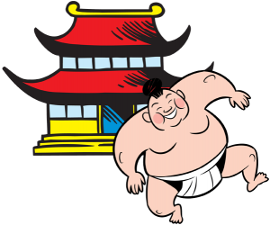 Típico de Japón, el sumo y las casas como templos Juego