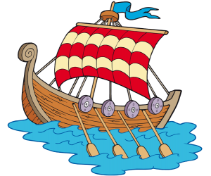 Un barco de vikingos, conocido como drakkar Juego
