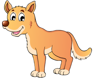Un dingo, perro salvaje de Australia y Sur de Asia Juego