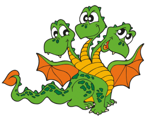 Un dragón alado con tres cabezas Juego