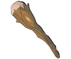 Un garrote de madera, un arma prehistórica Juego