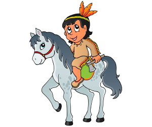Un guerrero indio a caballo Juego