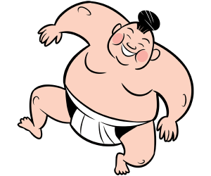 Un luchador de sumo, deporte típico de Japón Juego